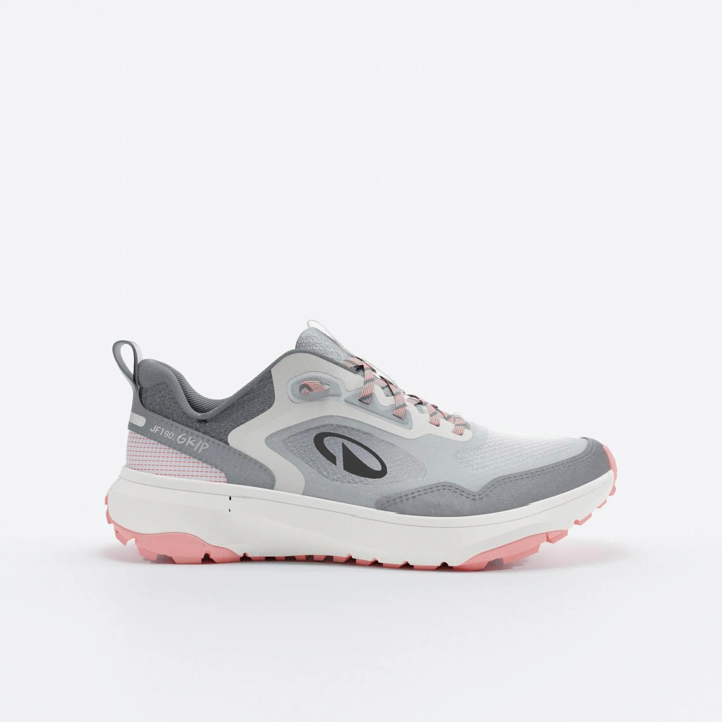 Women Road and Trail Superior Grip Shoes, JF190 - Grey/Pink -  1
