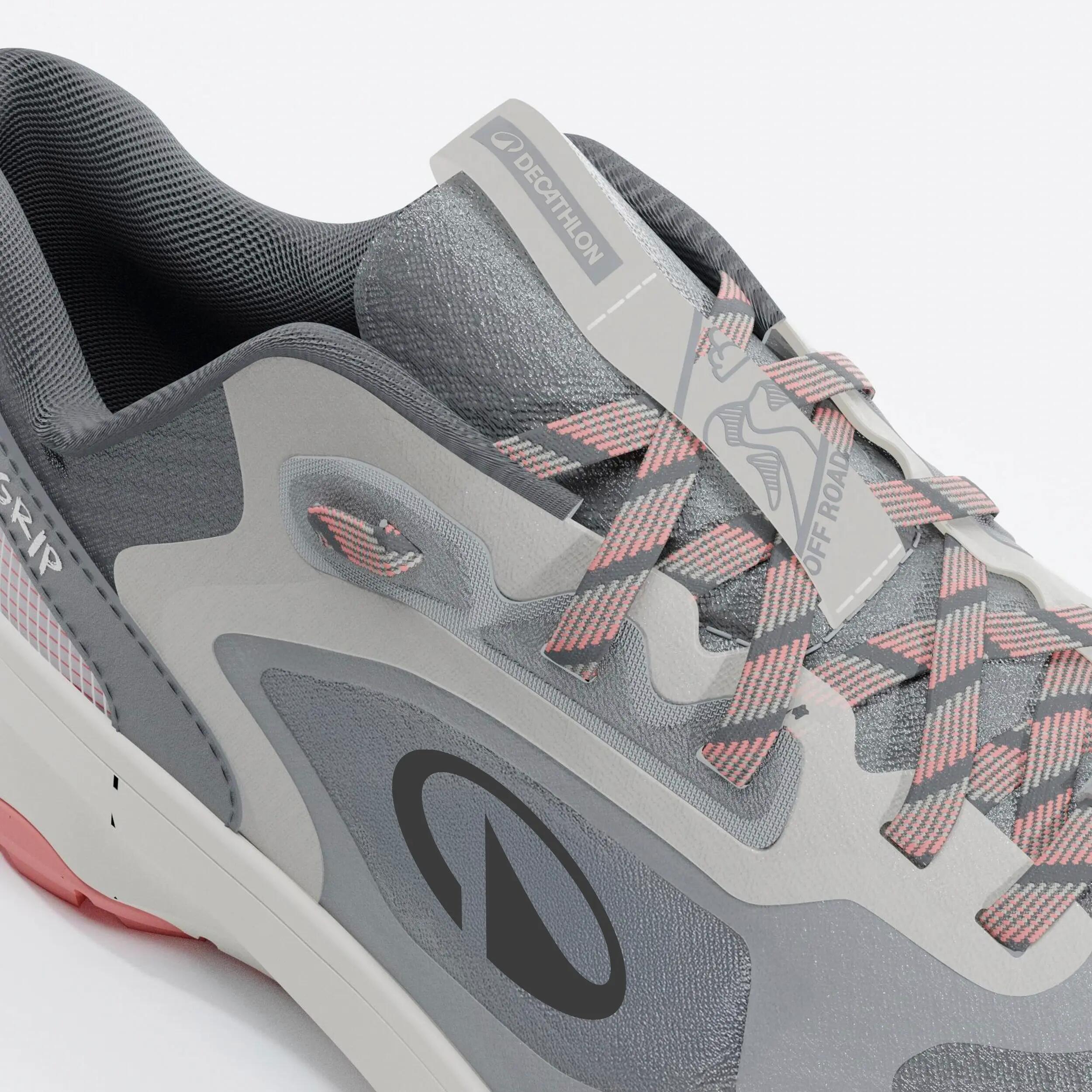 Women Road and Trail Superior Grip Shoes, JF190 - Grey/Pink -  3