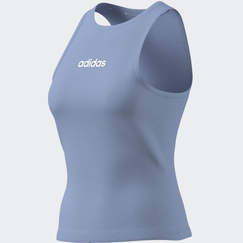 Maiou ADIDAS din bumbac, damă, albastru