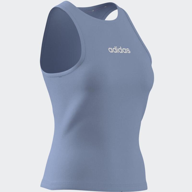 Maiou ADIDAS din bumbac, damă, albastru