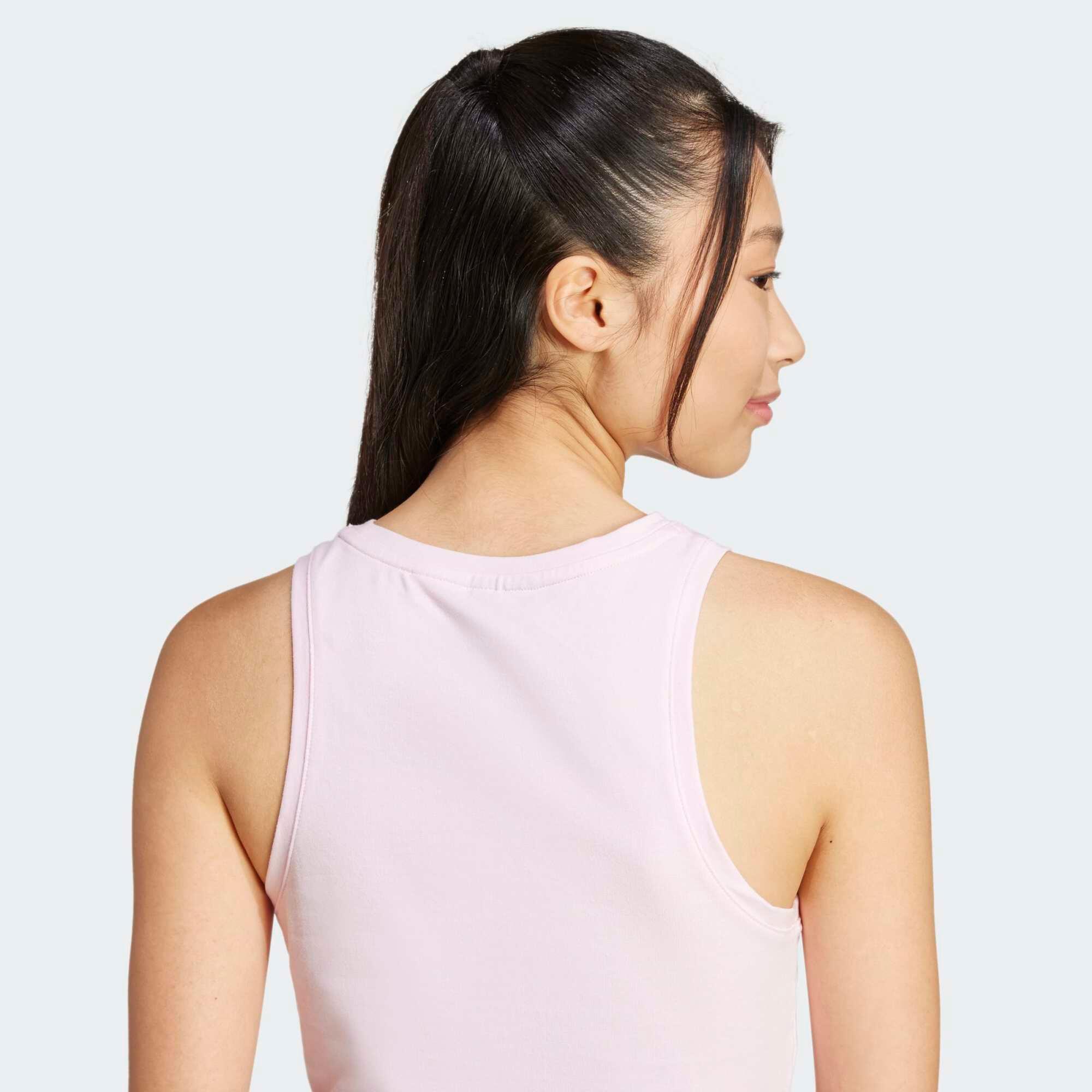 Canotta ADIDAS donna palestra regular fit cotone rosa 4/5