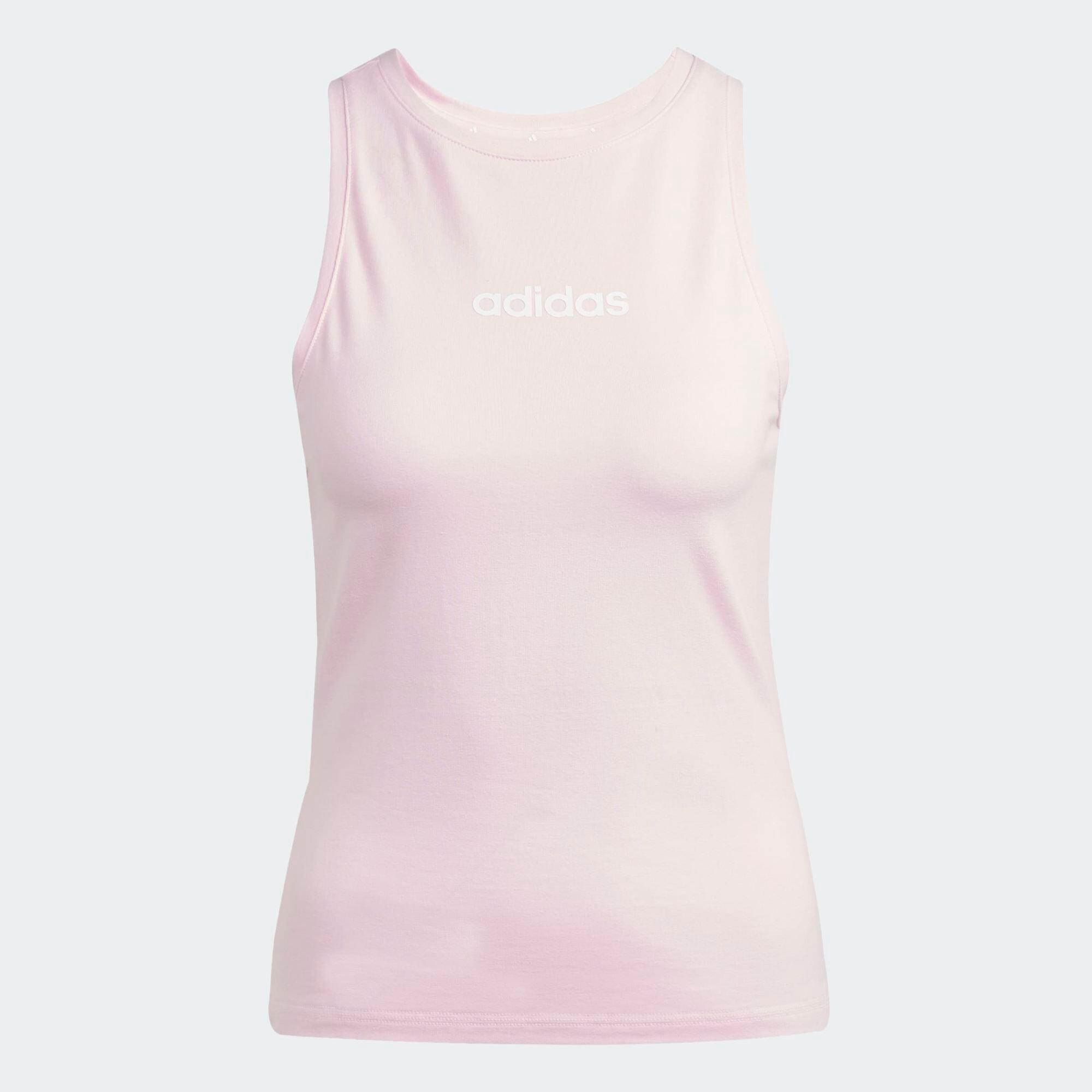 Canotta ADIDAS donna palestra regular fit cotone rosa 5/5