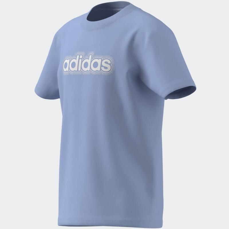 Tricou ADIDAS din bumbac, albastru, copii