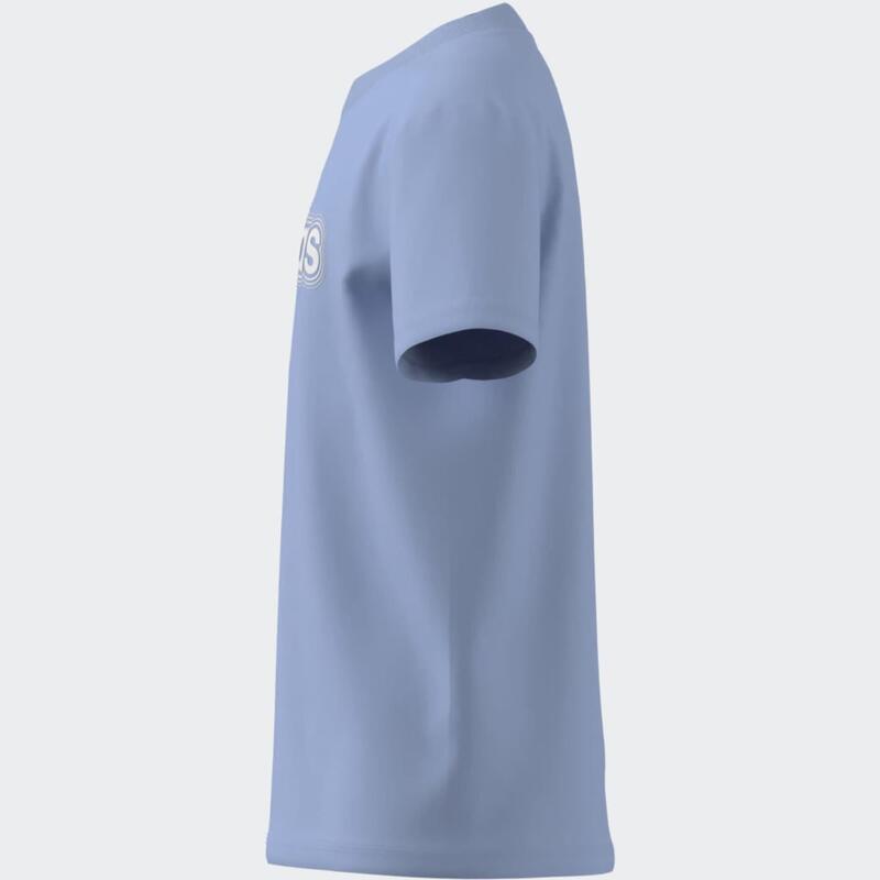 Tricou ADIDAS din bumbac, albastru, copii