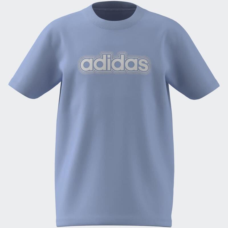 Tricou ADIDAS din bumbac, albastru, copii