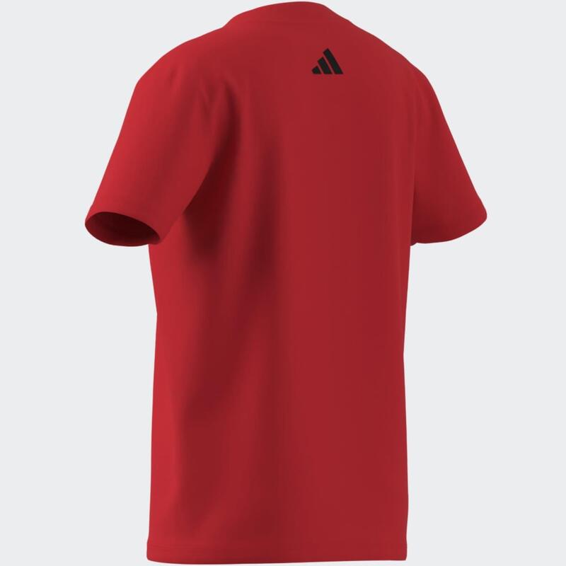 Tricou ADIDAS din bumbac, roșu, copii