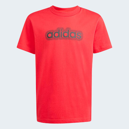 T-shirt ADIDAS bambino ginnastica regular fit cotone rossa
