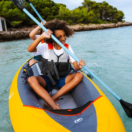 Каяк надувний Tribord 100+ 2-місний жовтий