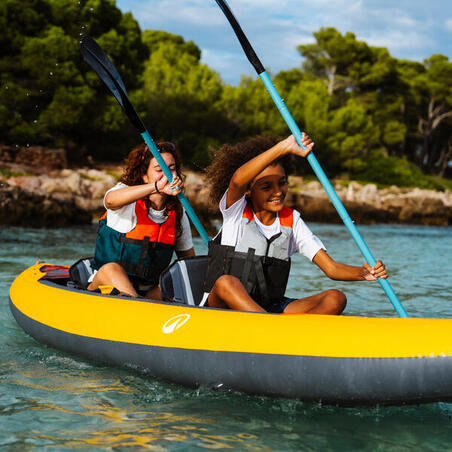 Каяк надувний Tribord 100+ 2-місний жовтий