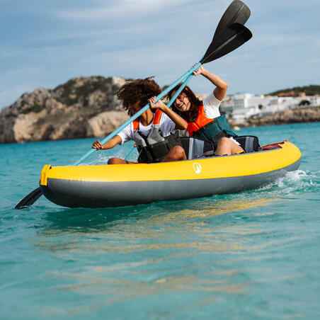 Каяк надувний Tribord 100+ 2-місний жовтий