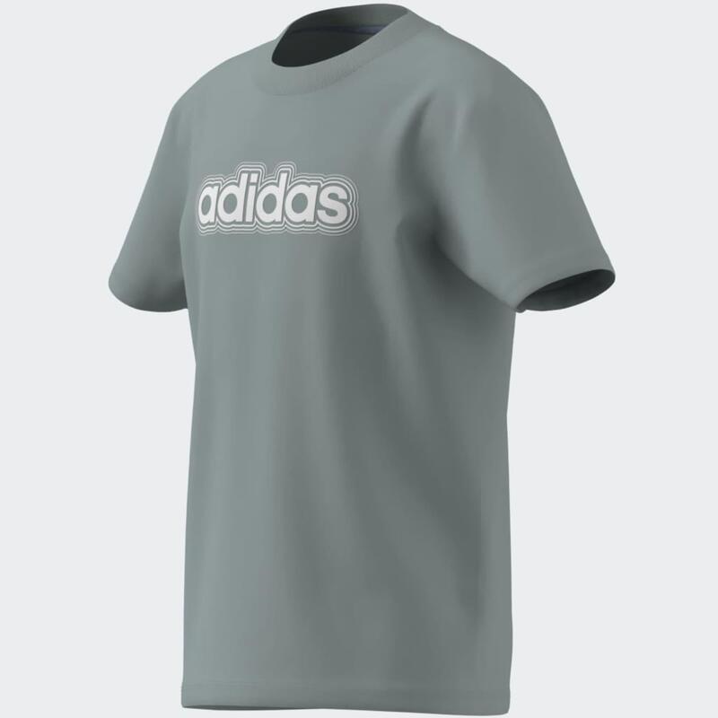 Tricou ADIDAS din bumbac, verde, copii