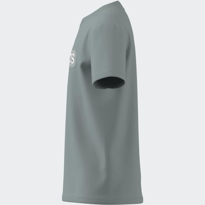 Tricou ADIDAS din bumbac, verde, copii