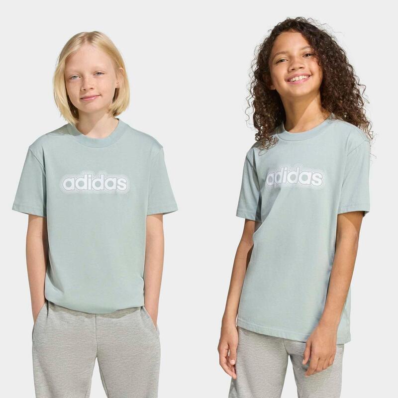 Tricou ADIDAS din bumbac, verde, copii