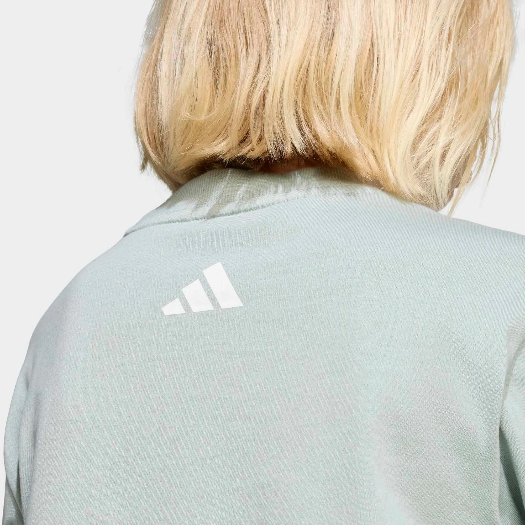 T-shirt ADIDAS bambino ginnastica regular fit cotone verde 7/8