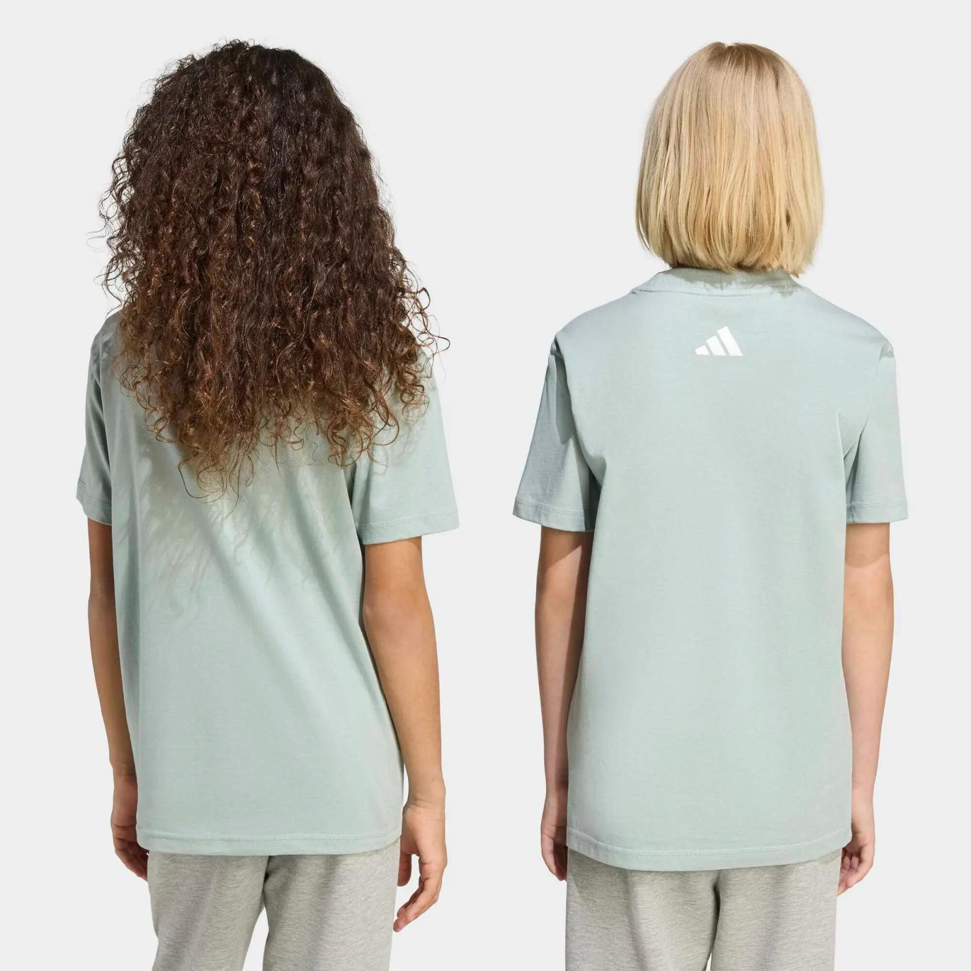 T-shirt ADIDAS bambino ginnastica regular fit cotone verde 6/8