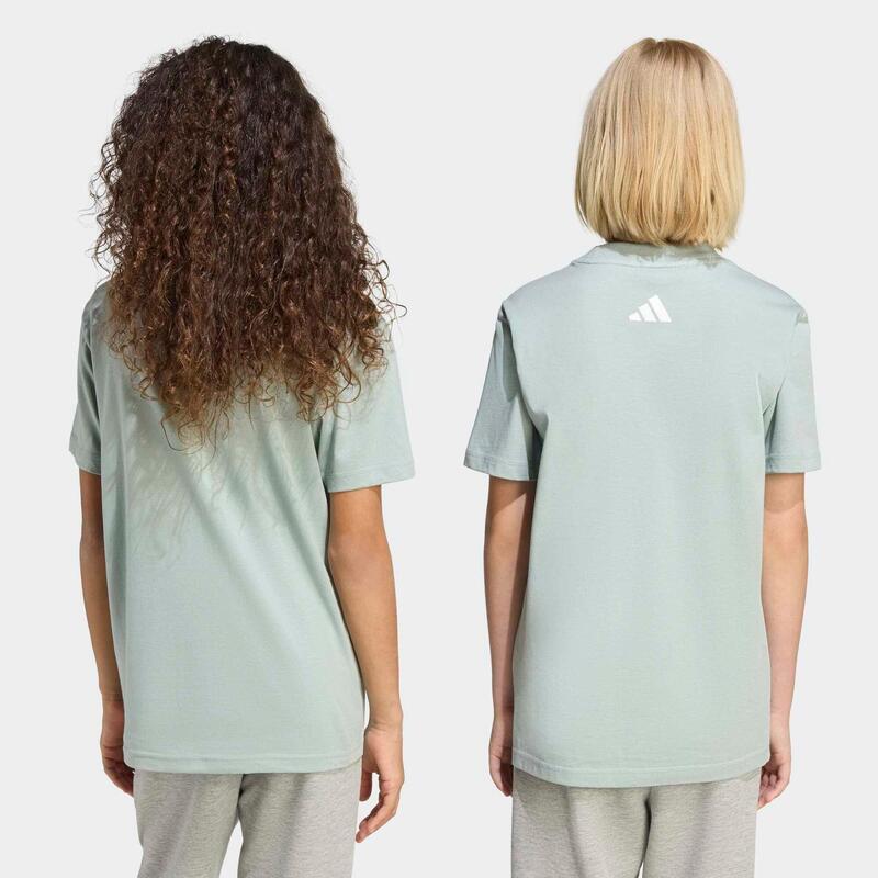 Tricou ADIDAS din bumbac, verde, copii