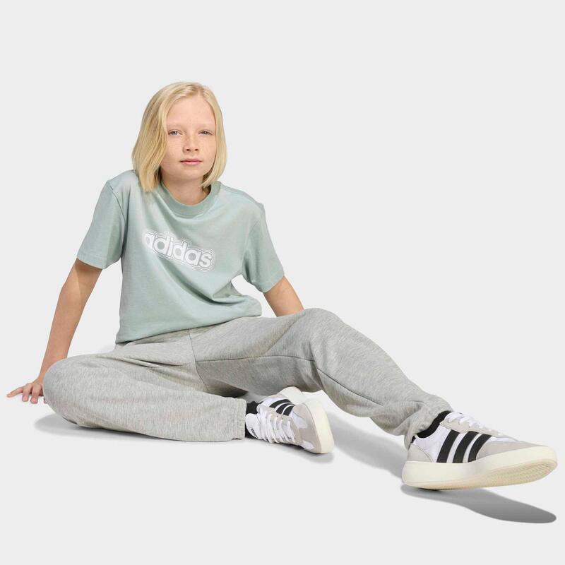 Tricou ADIDAS din bumbac, verde, copii