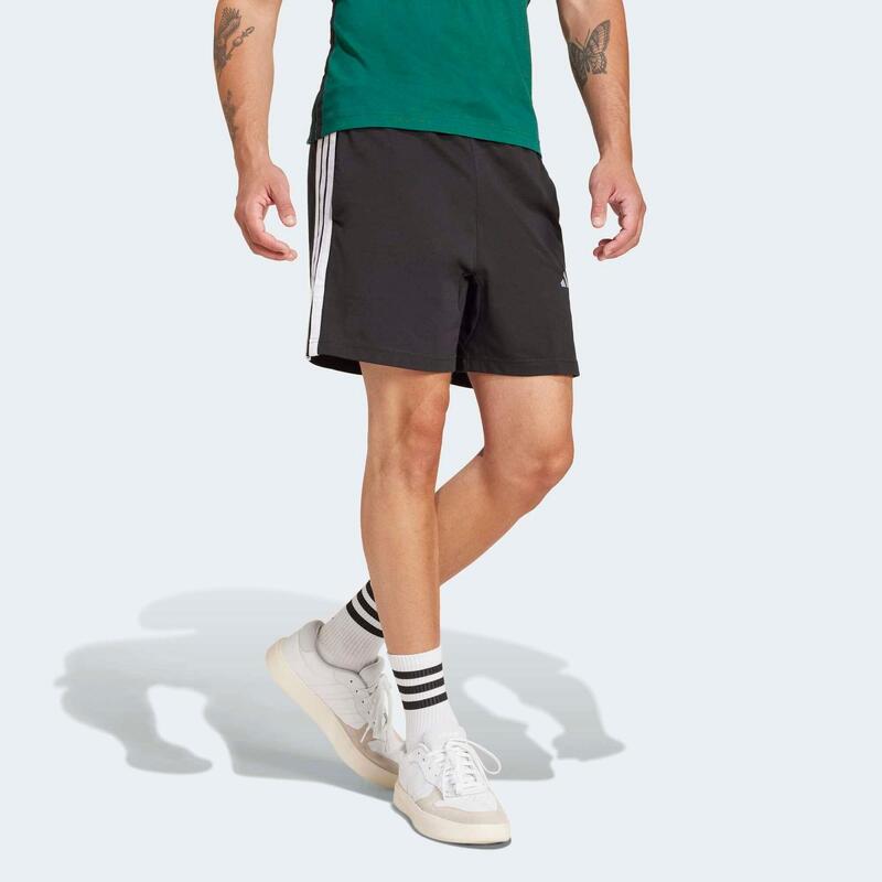 Șort din bumbac cu buzunar ADIDAS negru, bărbați