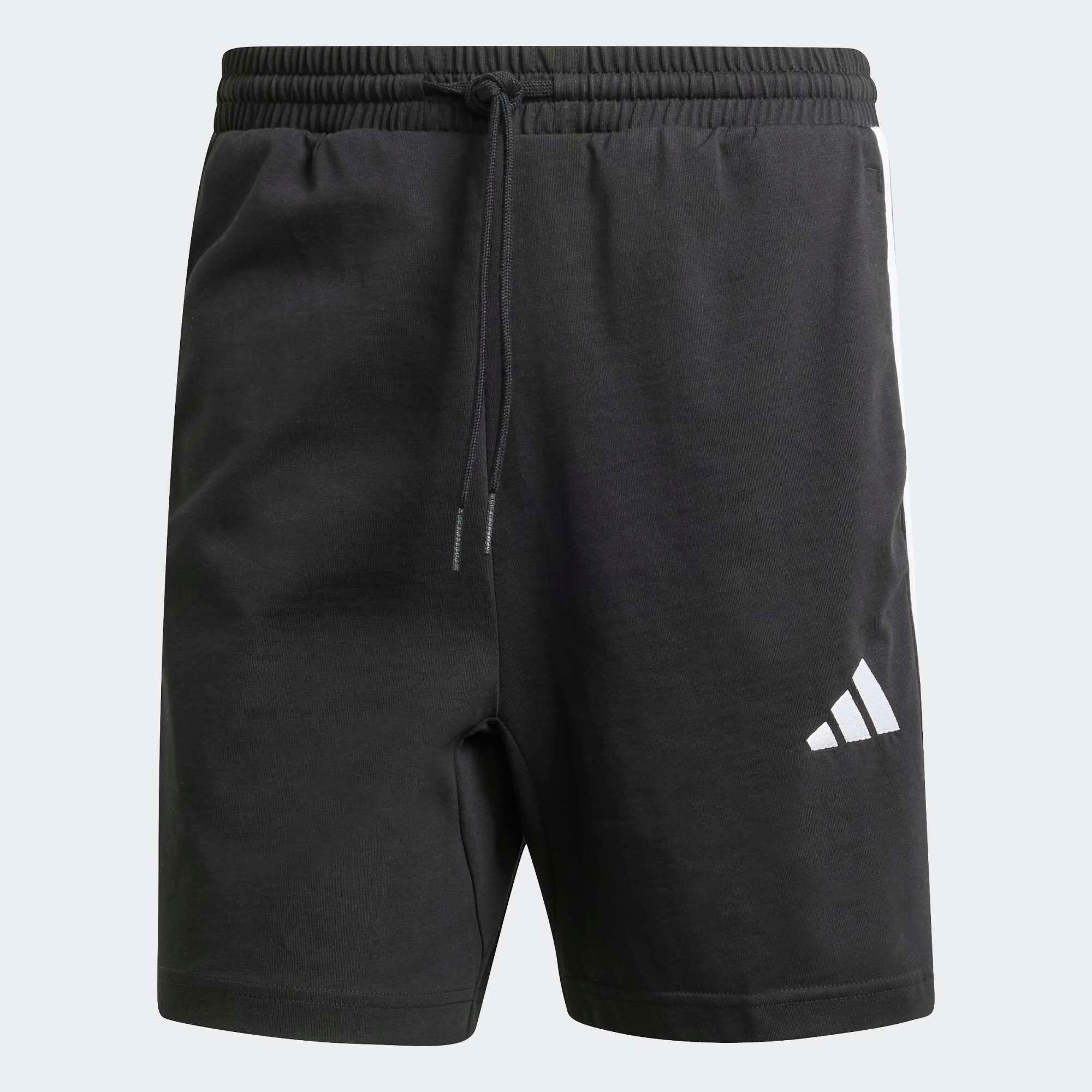 Short en coton avec poche pour homme, noir 6/10