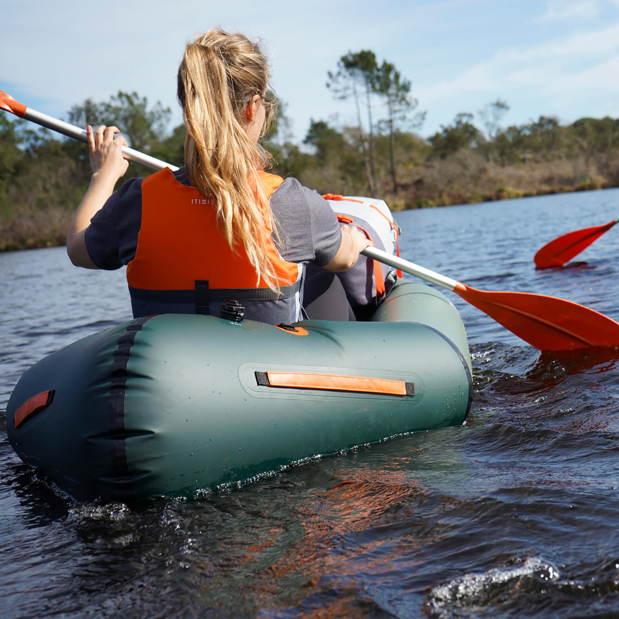 Packraft 100 kayak gonflable rivière TPU 1 place - PR100 18/19