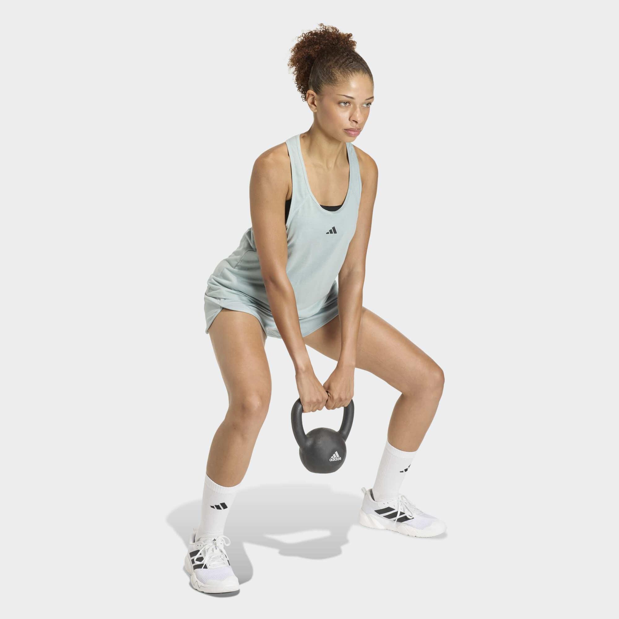 Canotta ADIDAS donna palestra regular fit traspirante verde 6/6