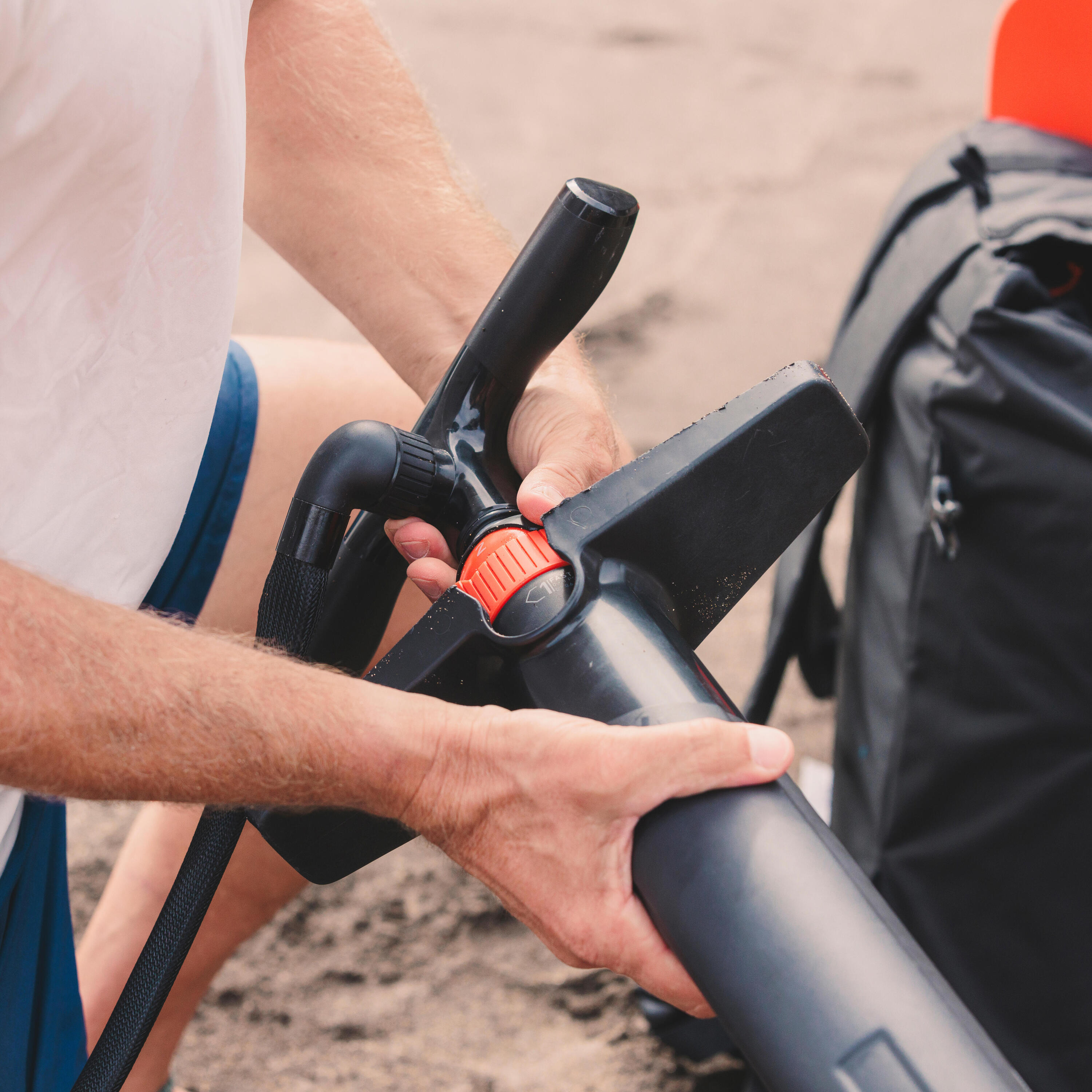 Gebraucht - Pumpe kompakt Doppelhub für Stand-Up-Paddle und Kayak Hochdruck 0... 8/17