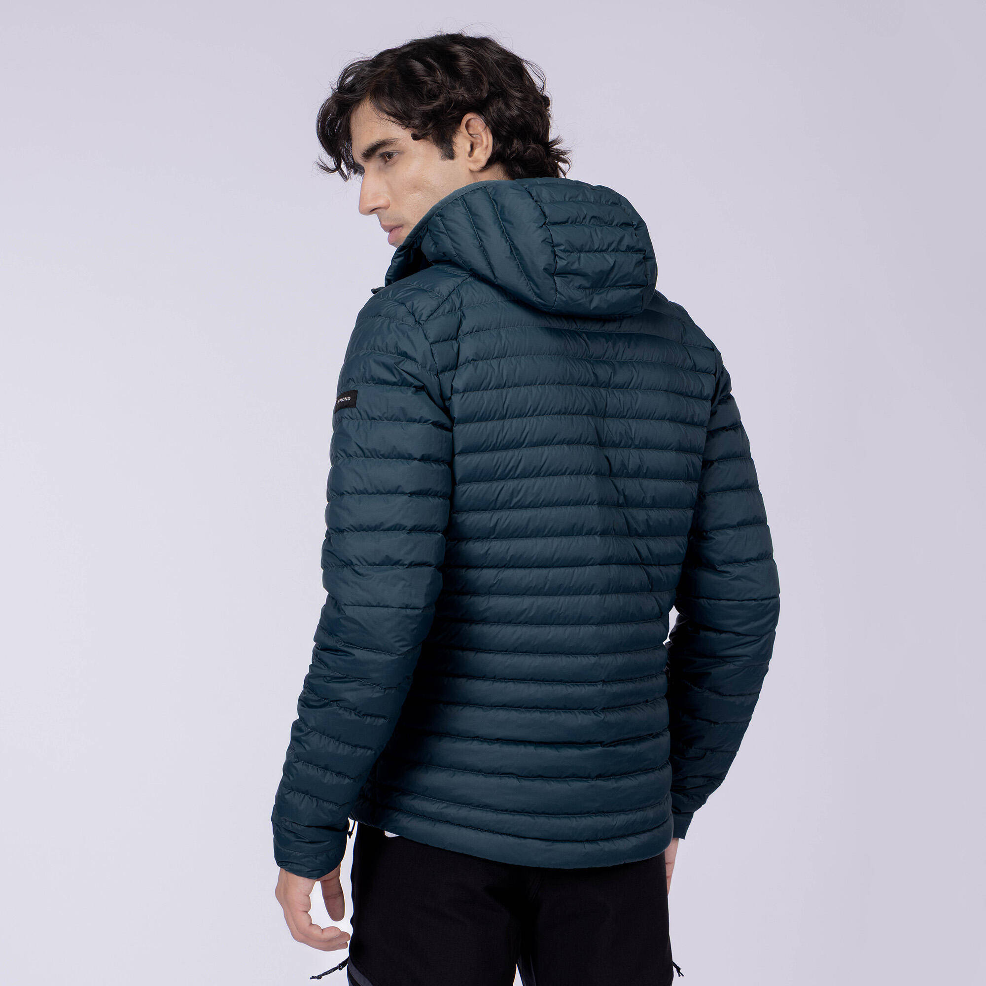 Men’s hooded down hiking jacket -5°C, MT100 - Green -  4