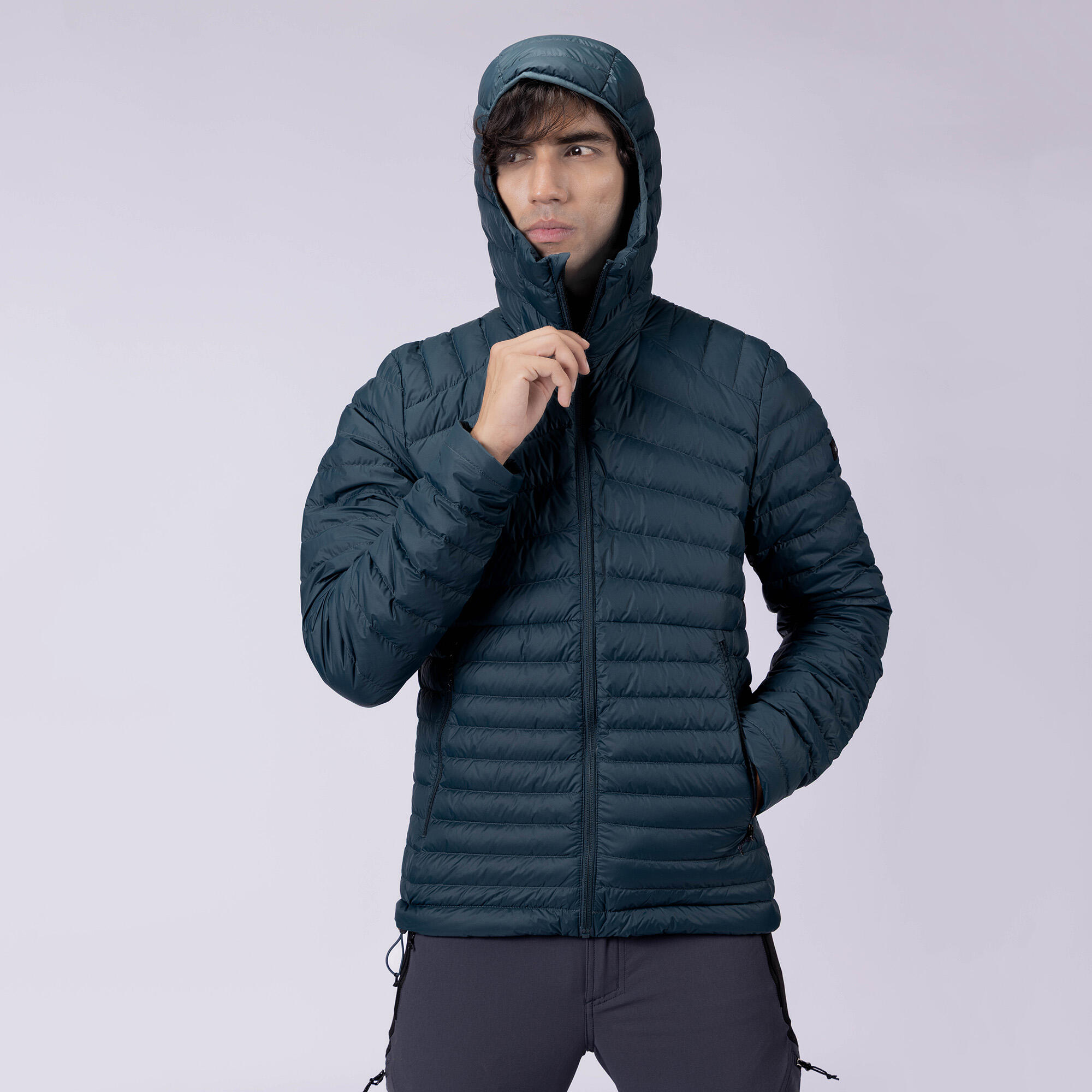 Men Puffer Down Jacket For Trekking MT100 -5°C Blue