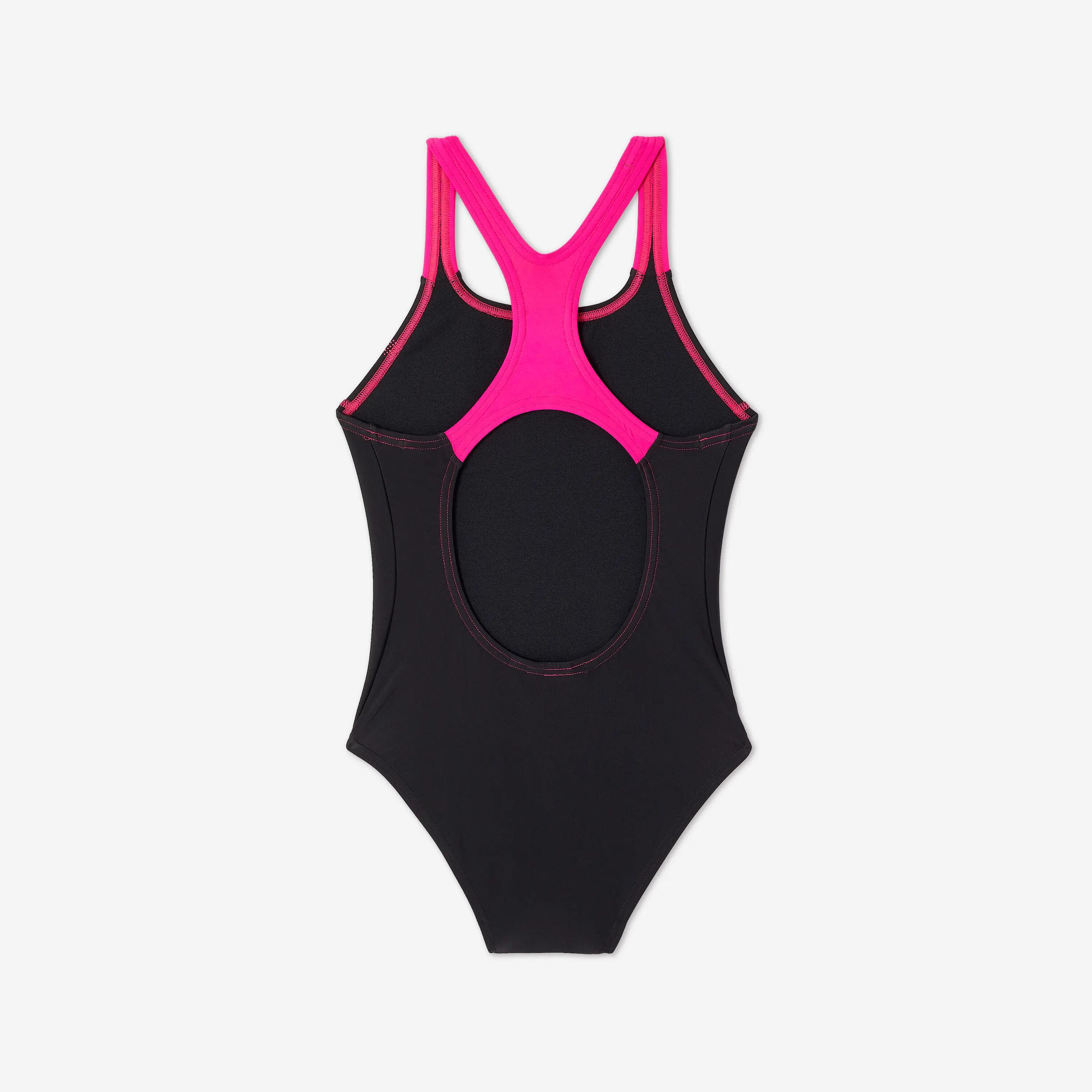 Maillot de bain 1 pièce natation Fille - Speedo Medley noir et rose 7/7