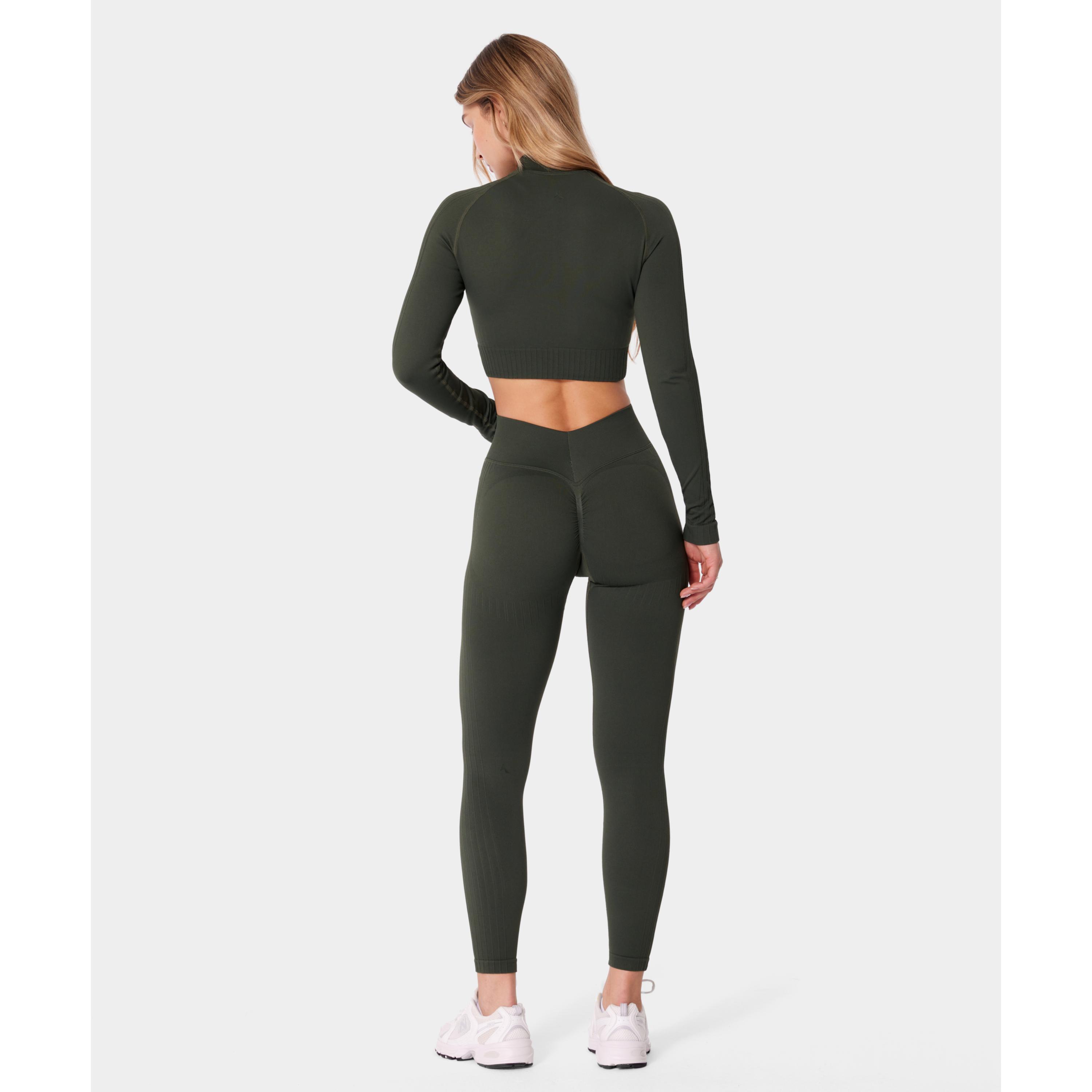 Longsleeve bezszwowy rozpinany Carpatree Elite zielony 4/5