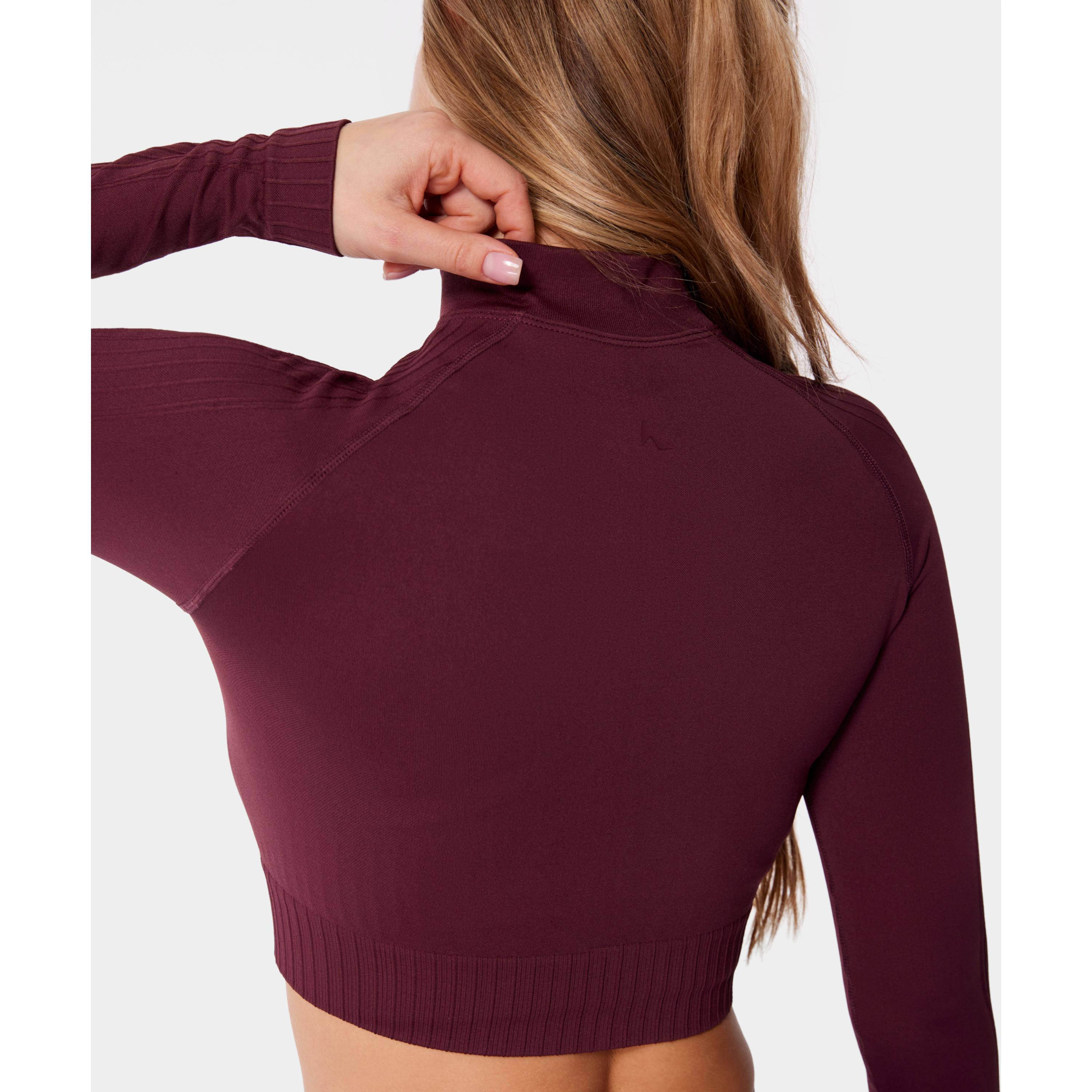 Longsleeve bezszwowy rozpinany Carpatree Elite fioletowy 4/5