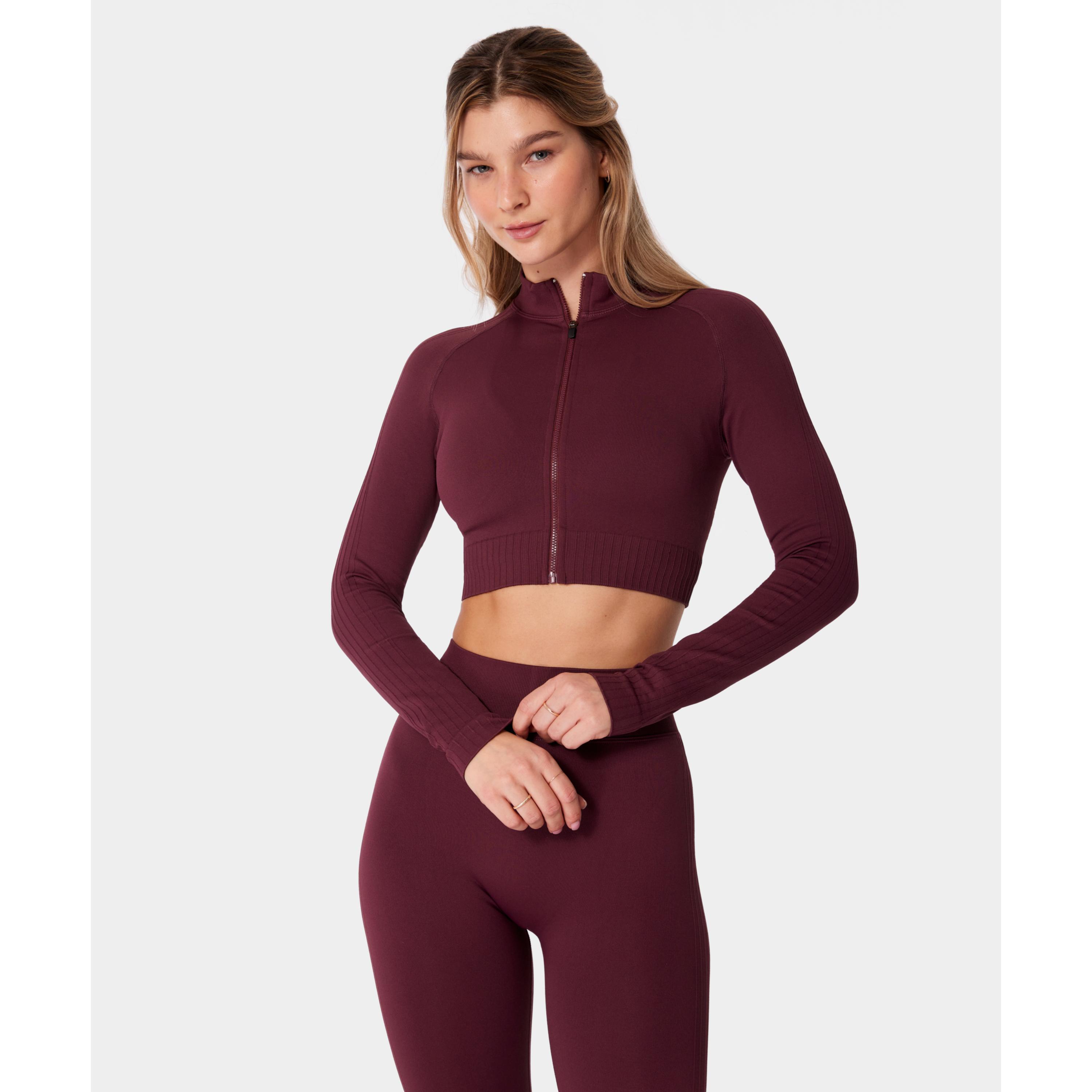 Longsleeve bezszwowy rozpinany Carpatree Elite fioletowy 3/5