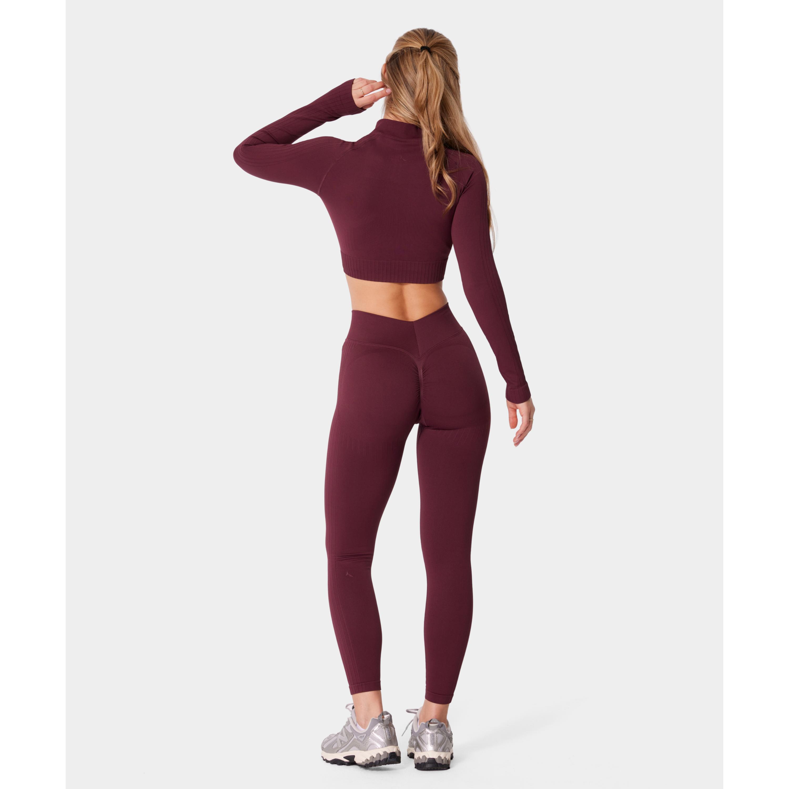 Legginsy bezszwowe Carpatree Elite fioletowe 3/5