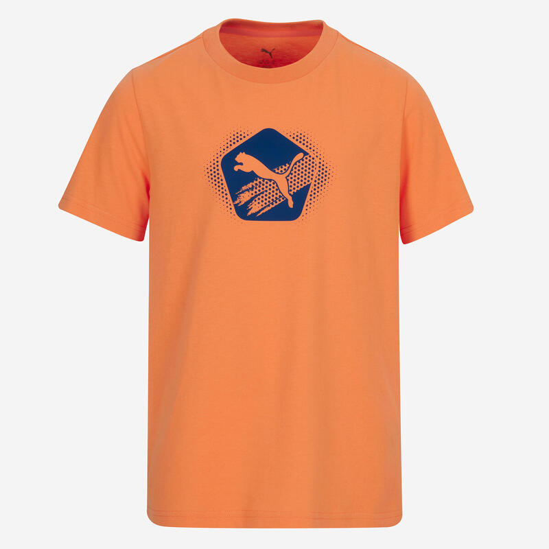 Tricou bumbac cu imprimeu Puma Portocaliu Copii