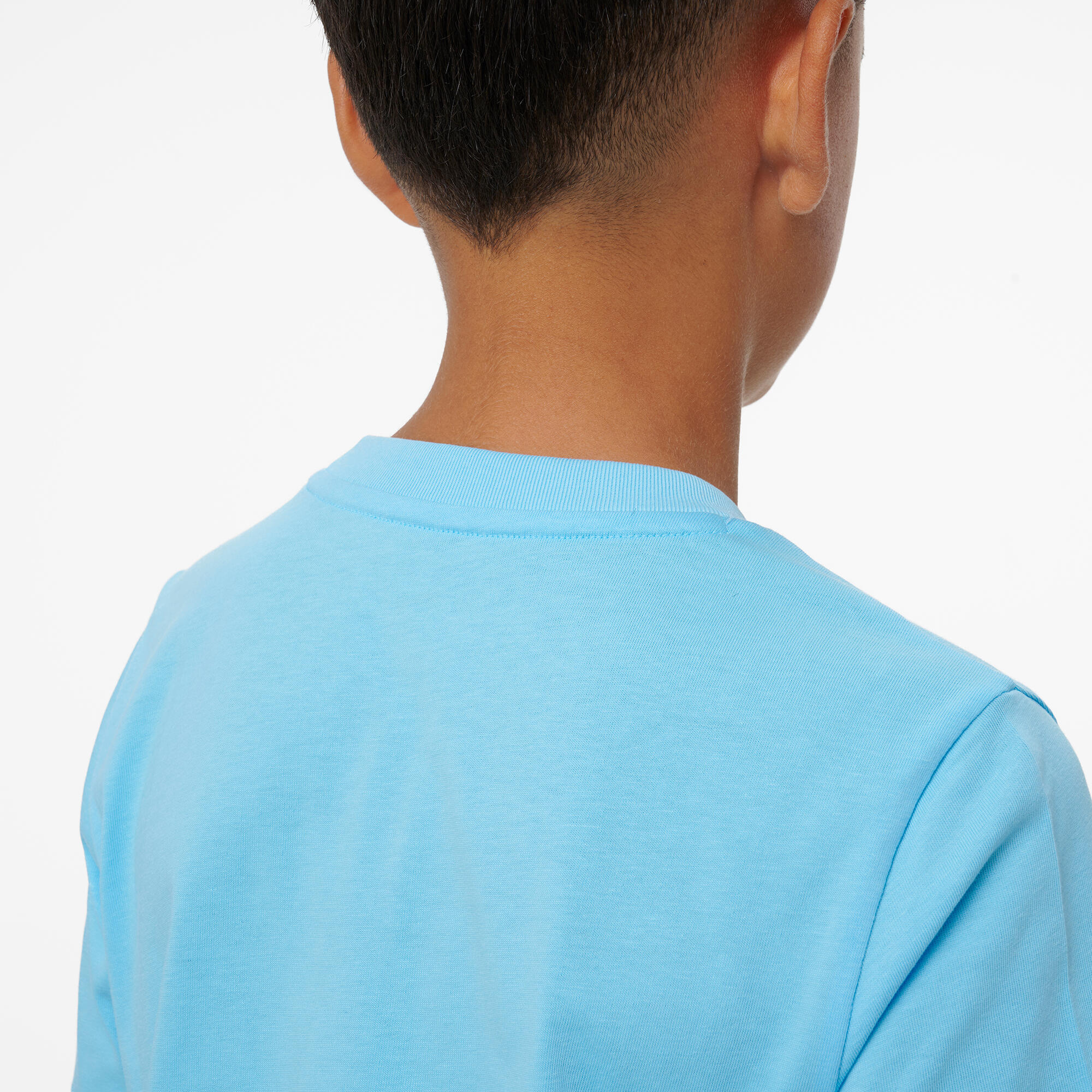 T-shirt Puma bambino ginnastica regular fit cotone celeste stampata 5/7