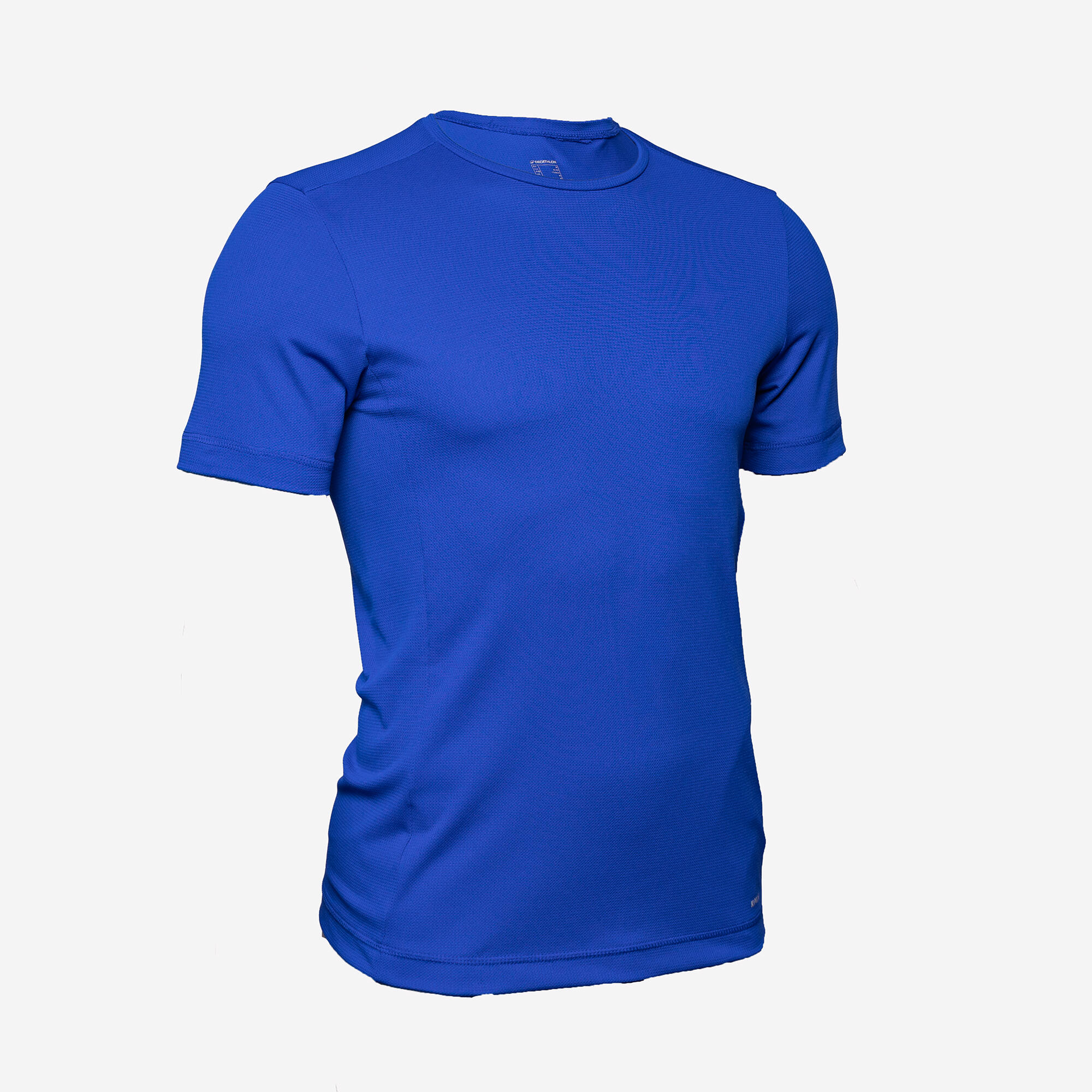 POLERA RUNNING TRANSPIRABLE HOMBRE - KIPRUN 100 DRY AZUL 4/4