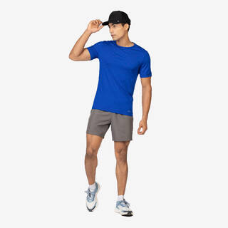 Men Running T-Shirt Breathable, Quick Dry, Kiprun 100 - Blue