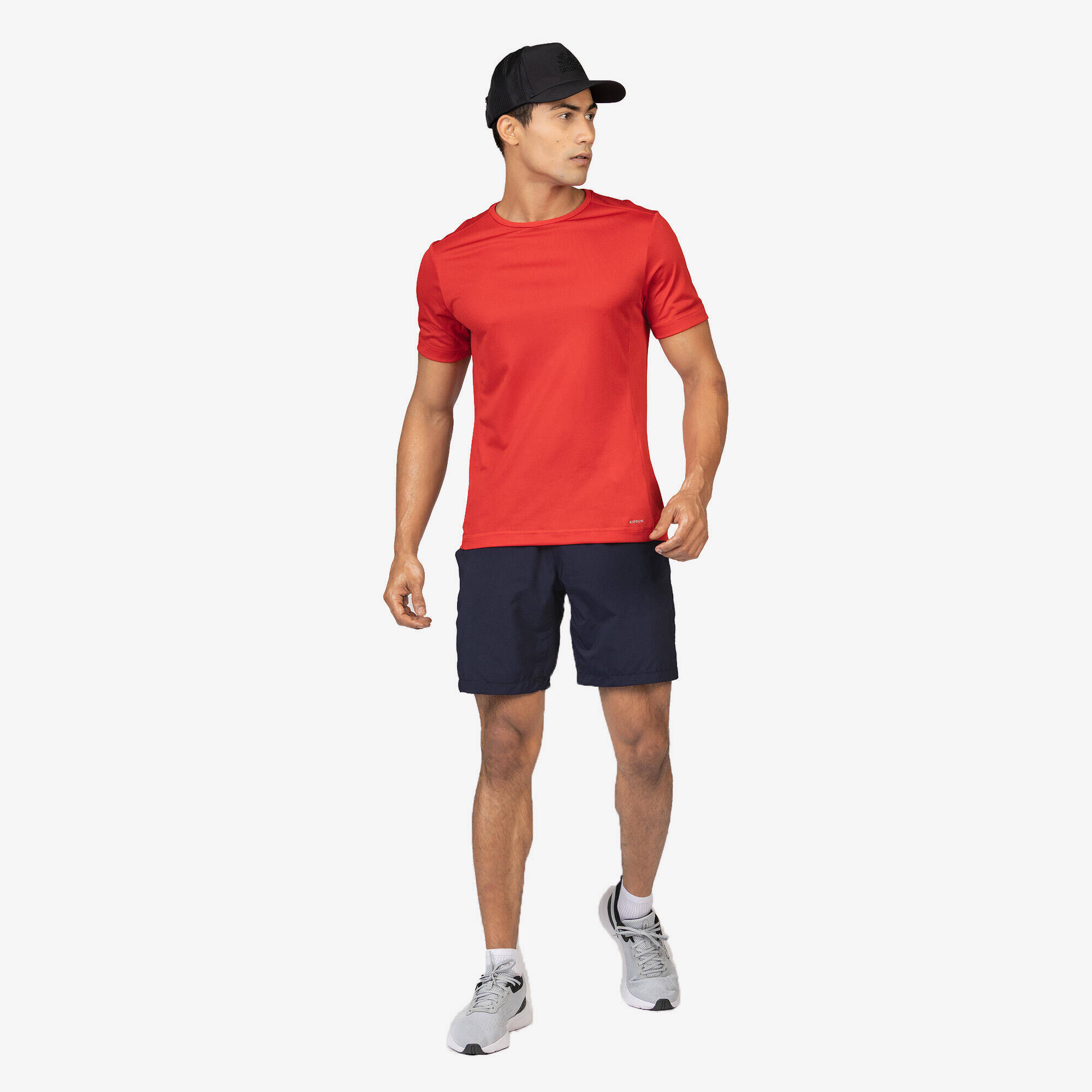 Men Running T-Shirt Breathable, Quick Dry, Kiprun 100 - Red -  1