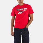 Tricou Reebok bumbac cu logo, roșu, bărbați