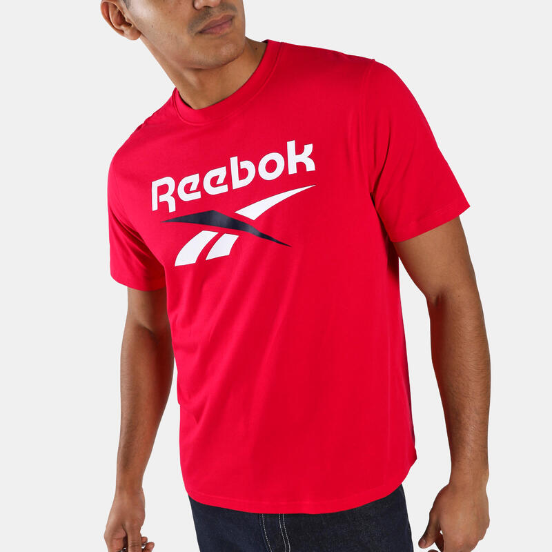 Tricou Reebok bumbac cu logo, roșu, bărbați