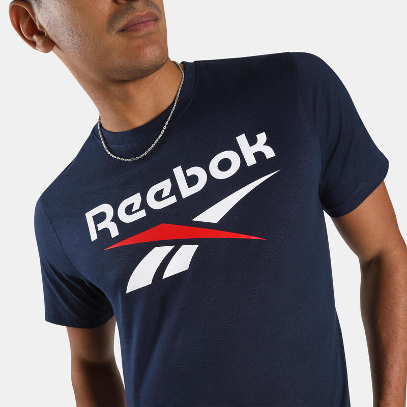 Tricou Reebok bărbați din bumbac cu logo, albastru