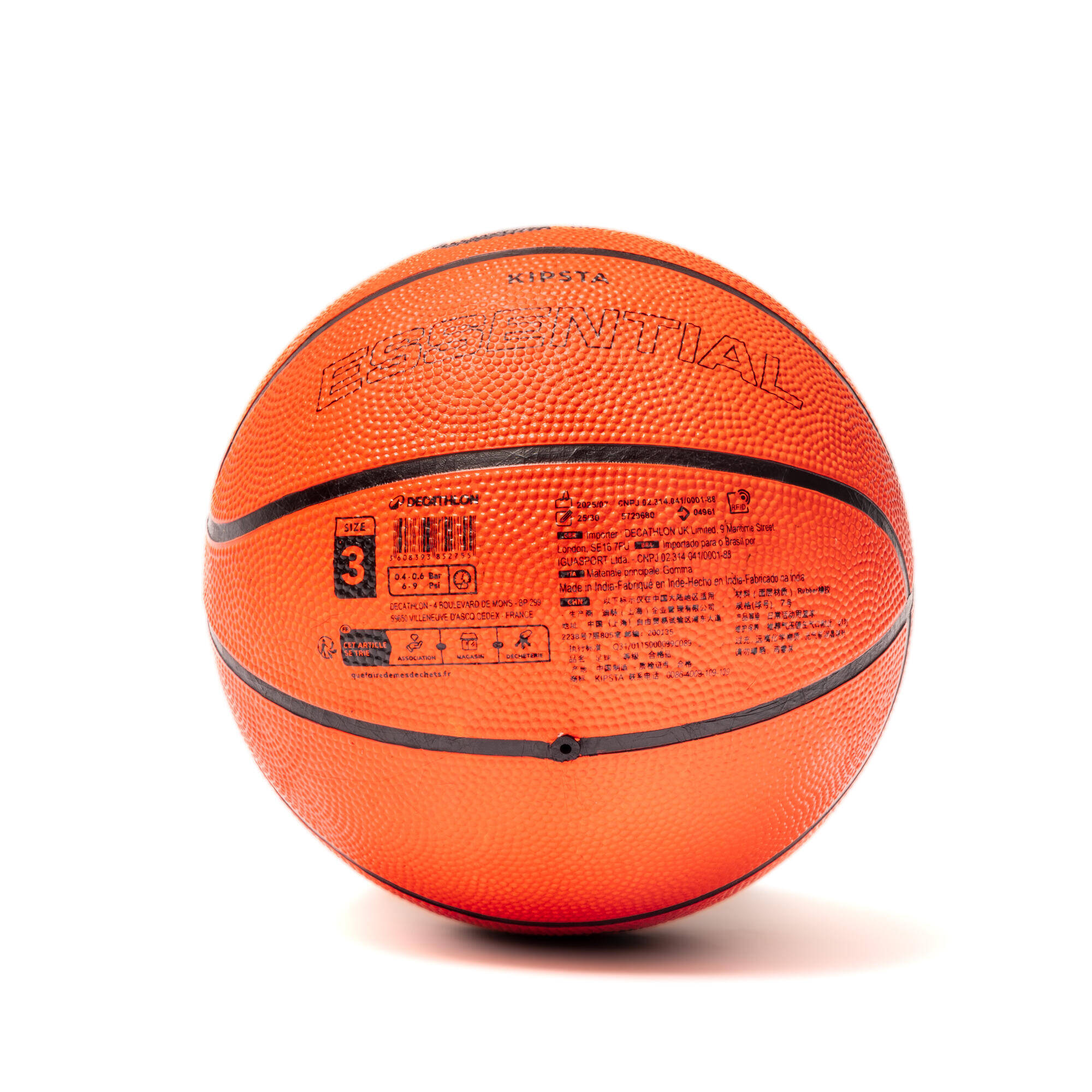 Essential R100 Size 3 Basketball for All Surface Practice Ages 4+ - Orange -  4