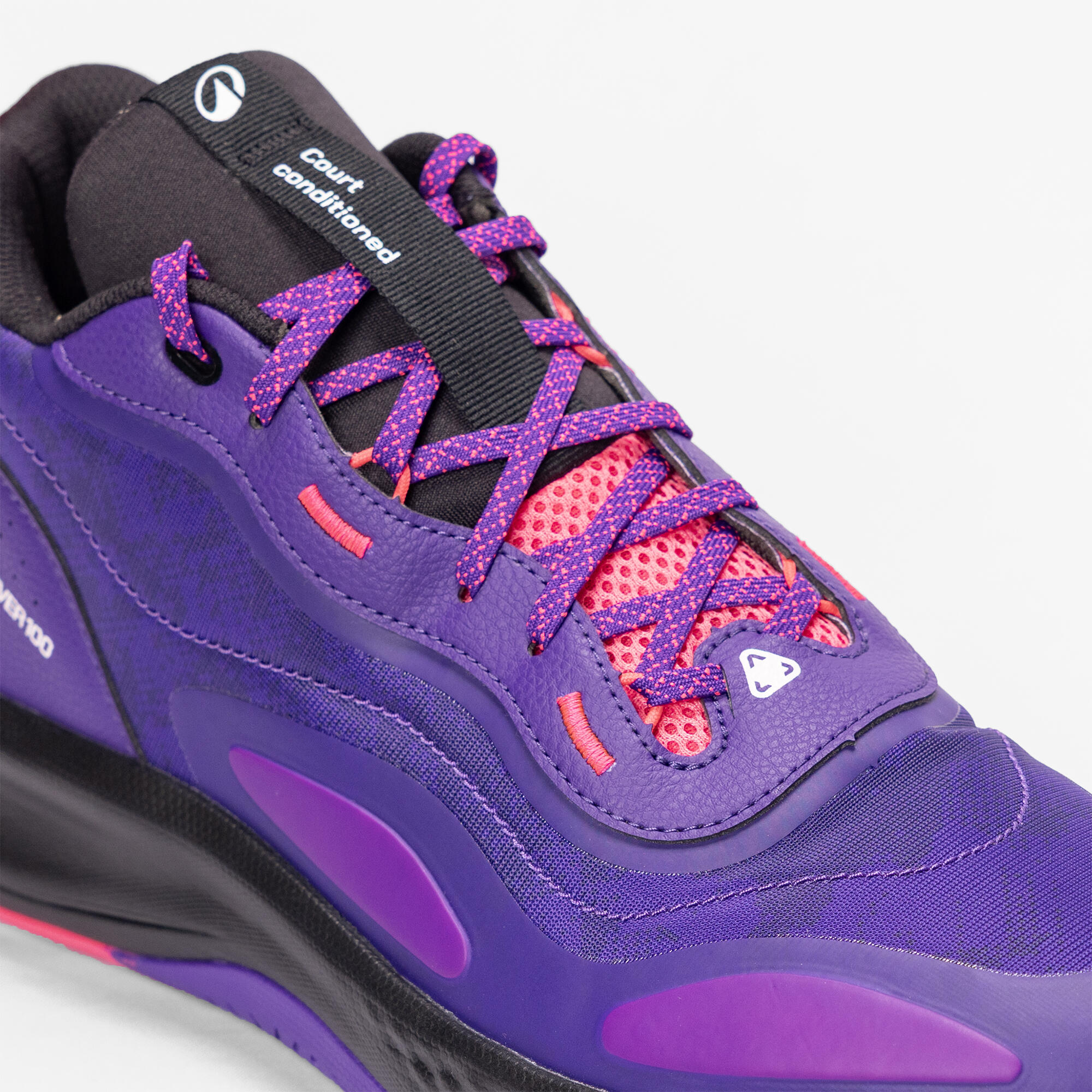 Adult Xover 100 Mid Cut Purple Pink Basketball Shoe - Image 9
