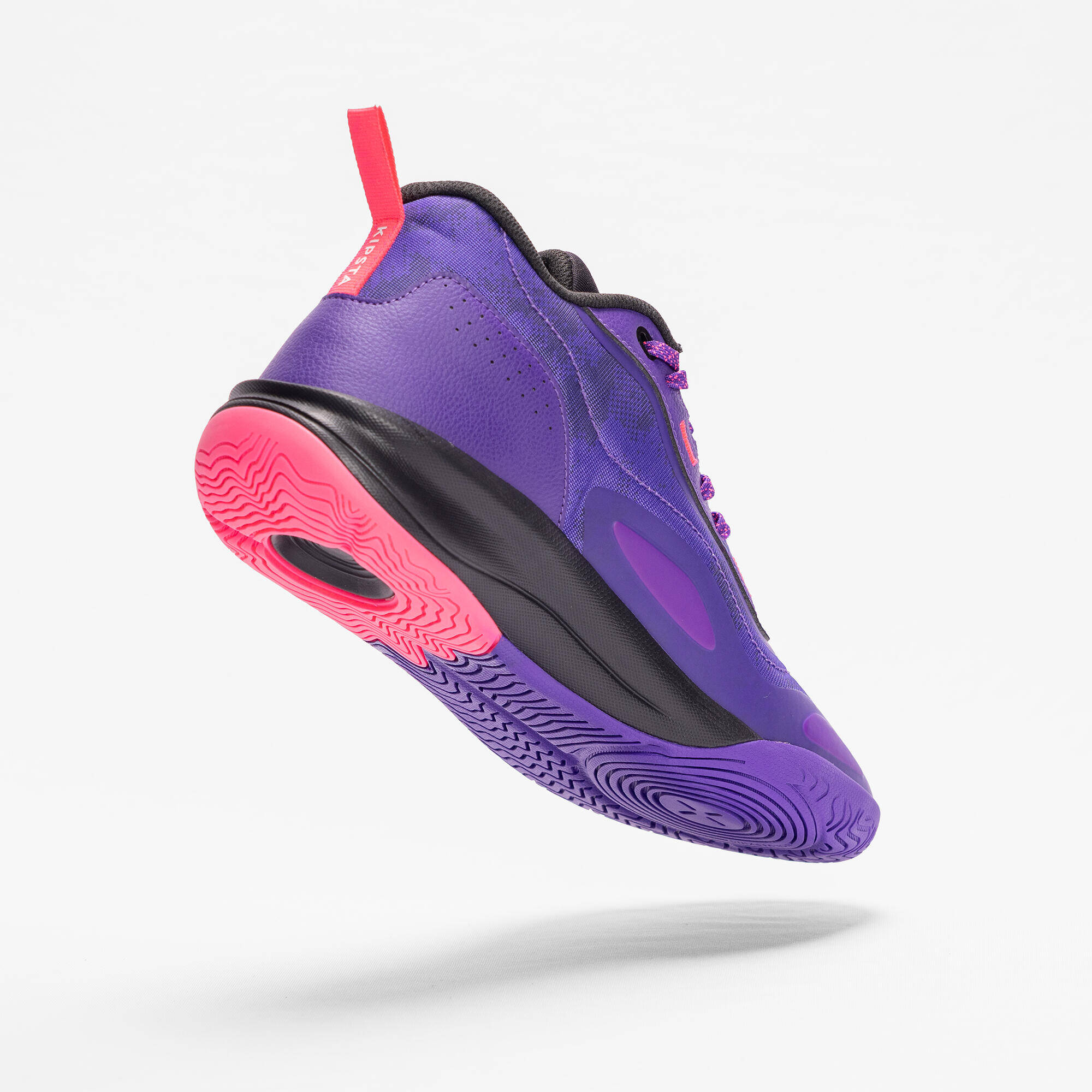 Adult Basketball Shoe Xover 100 Mid Cut Purple Pink -  3