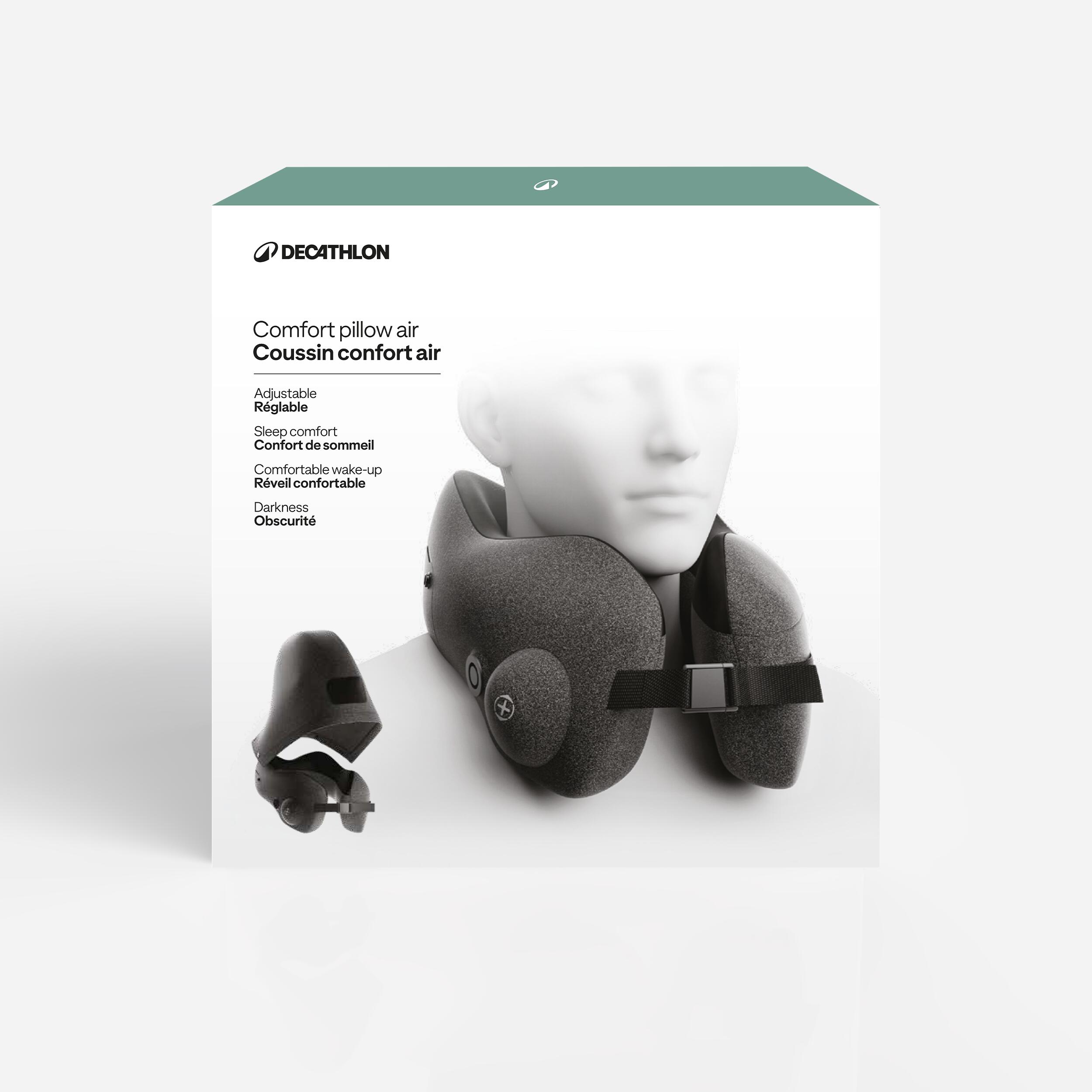 DECATHLON Nastaviteľný nafukovací vankúš na krk