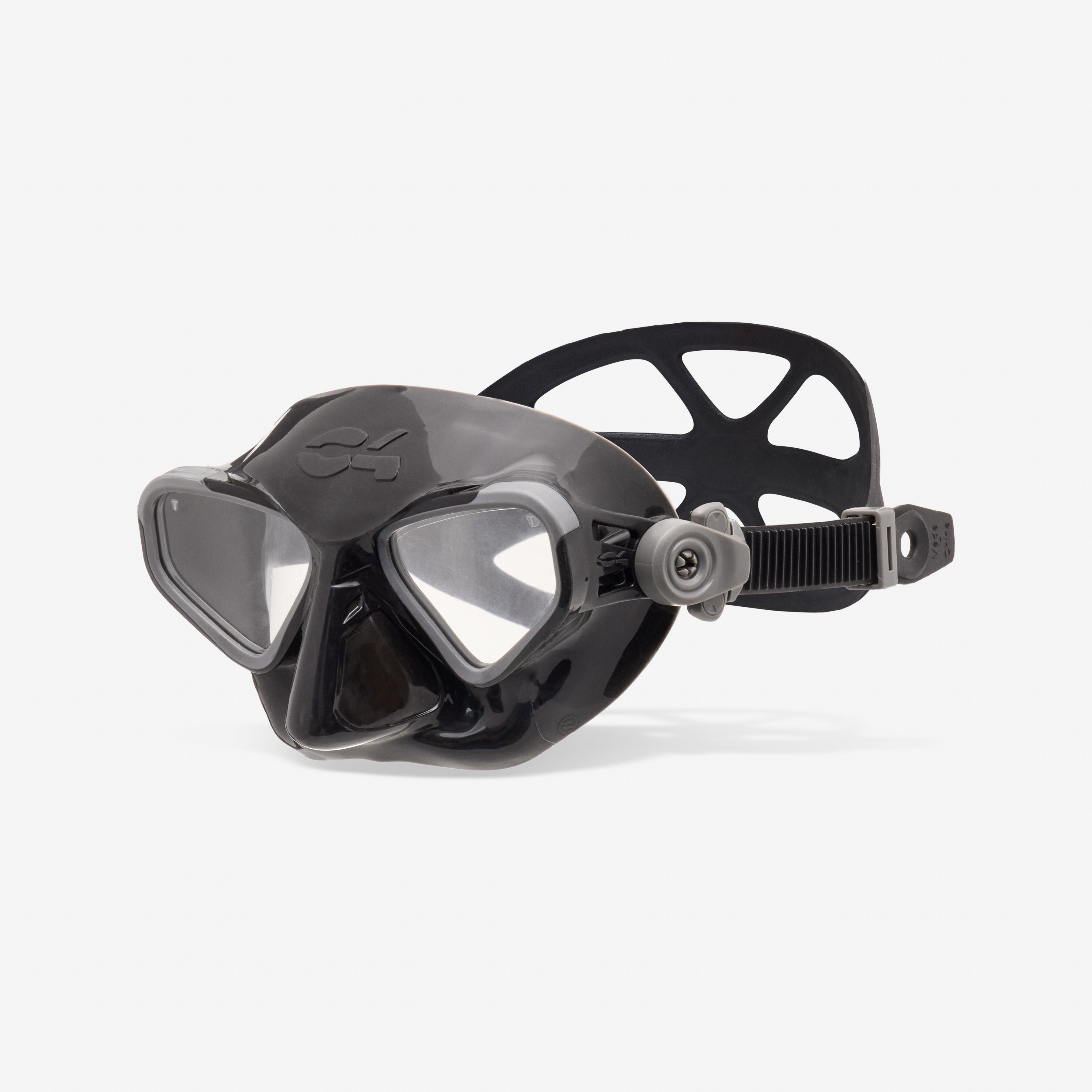 Mască scufundări/ apnee 2 lentile Volum mic Anti-aburire Falcon Negru