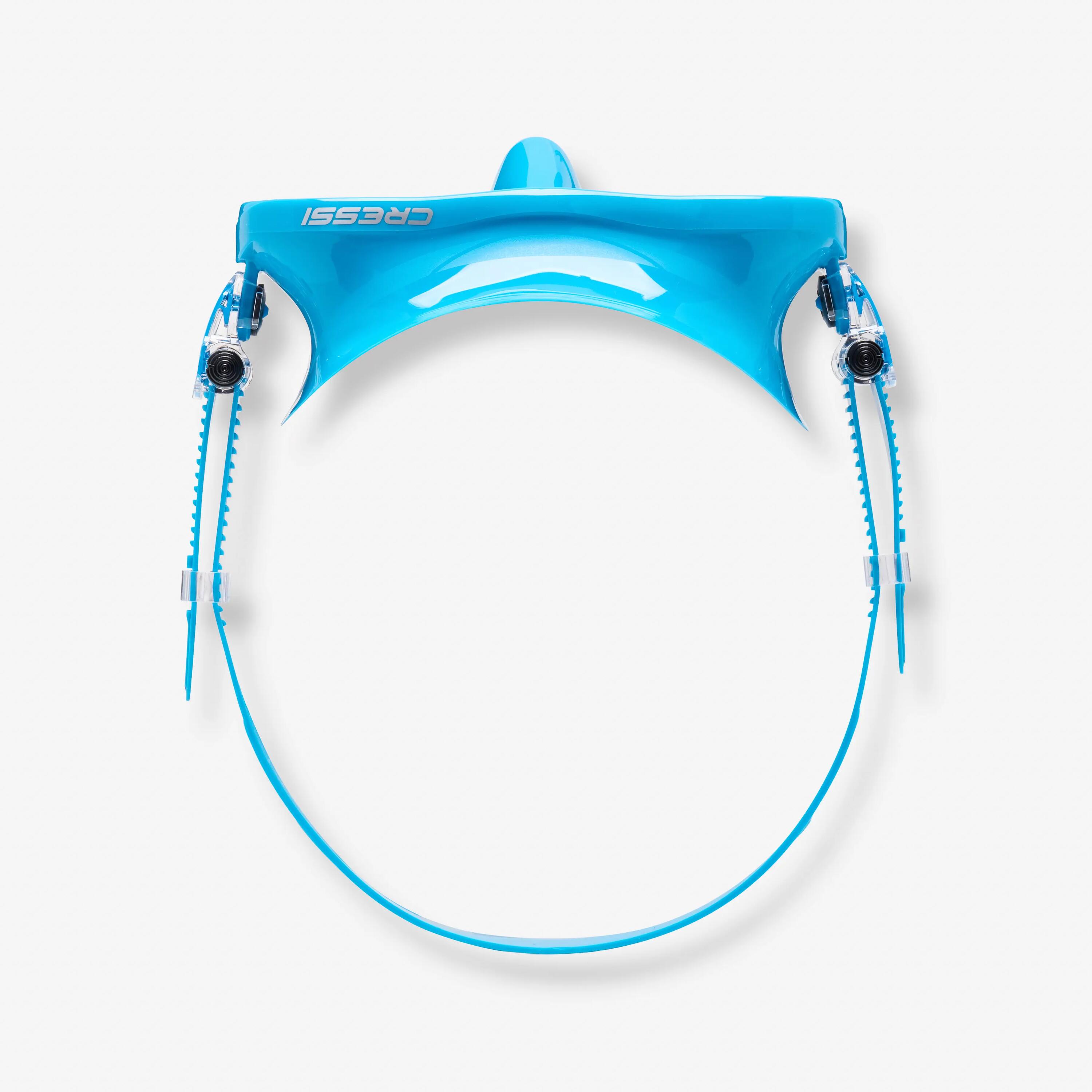 Masque Plongée CRESSI Frameless, sans cerclage avec surmoulage, F1 Turquoise 8/9