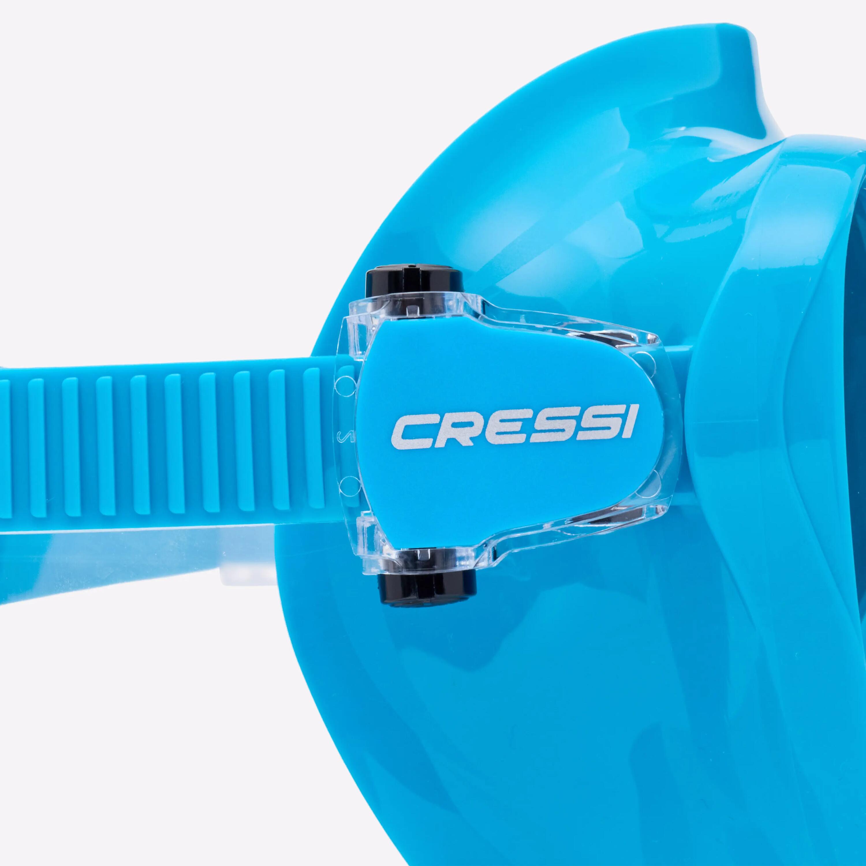 Masque Plongée CRESSI Frameless, sans cerclage avec surmoulage, F1 Turquoise 7/9