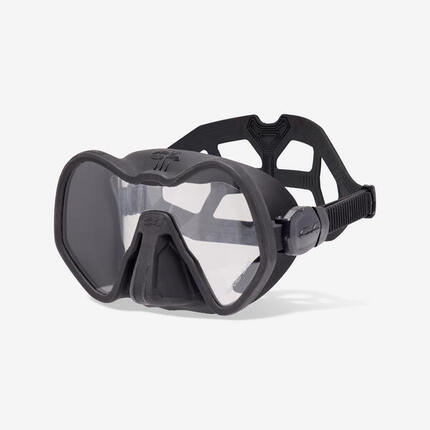Masque plongée, chasse sous-marine et apnée mono verre anti buée, Skyline noir