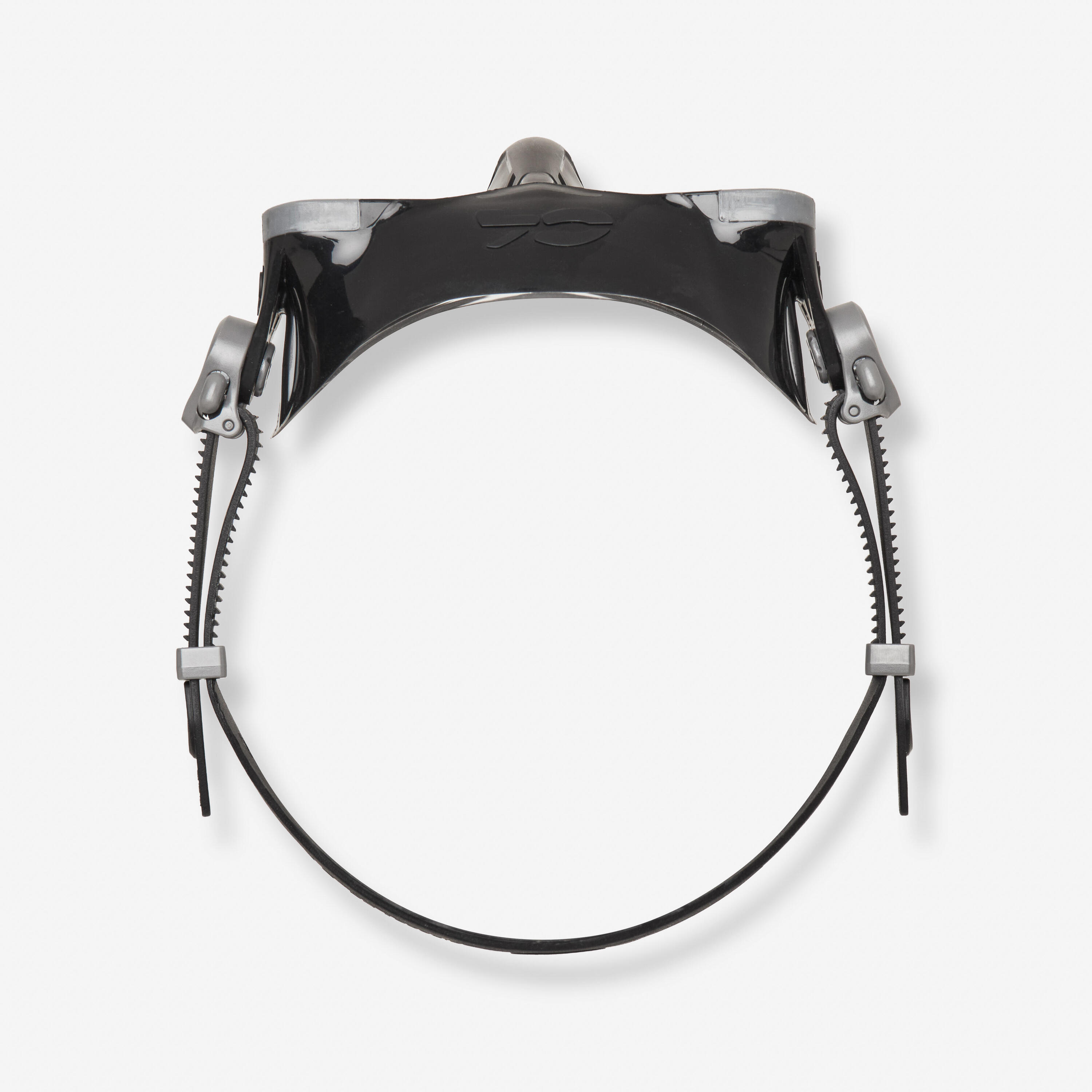 Freitauchmaske Zweiglas kleines Innenvolumen Antibeschlag Falcon schwarz 5/7